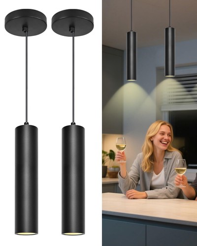 Pendelleuchte schwarz 2er - schwarz, set